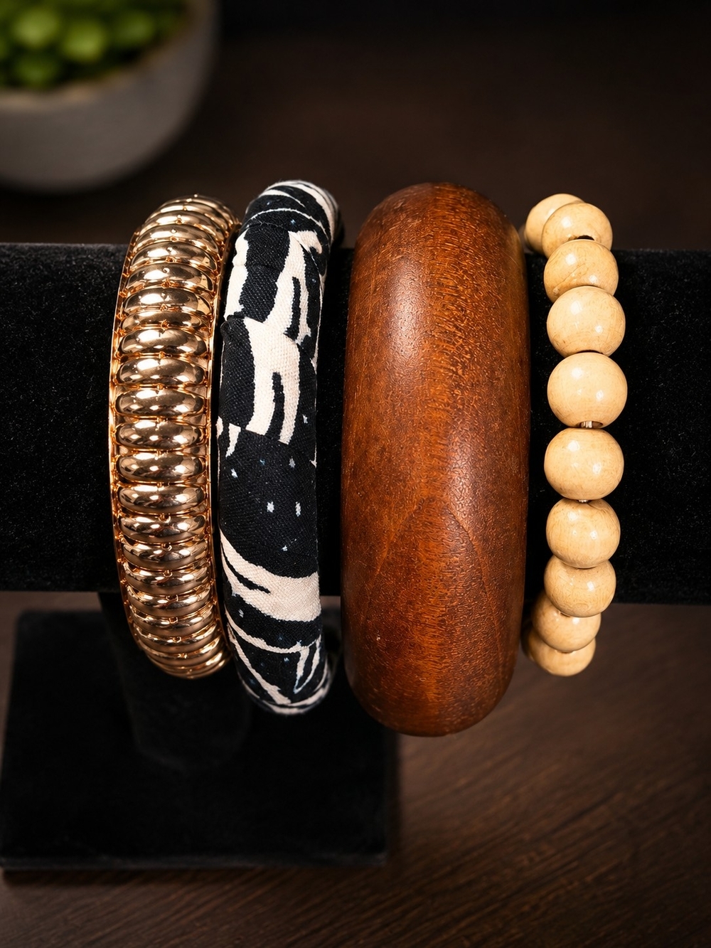 Boho Mixed Media Bracelet Stack Set